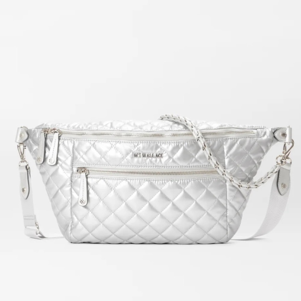 MZ Wallace Crosby Sling. Matte Silver